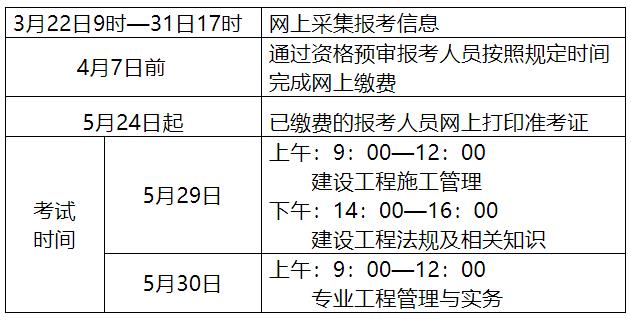 2021河北二建考試計(jì)劃